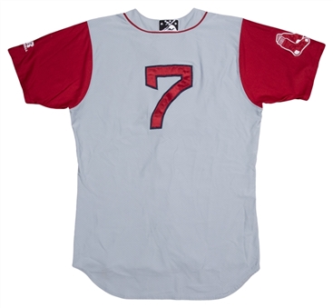 2012 Mookie Betts Game Used Lowell Spinners Road Jersey (Team LOA)